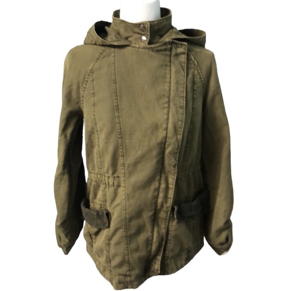 Anthropologie HEI HEI Green Hooded Anorak Utility Jacket Size XS - Picture 3 of 15